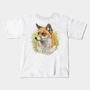 Fox in the grass Kids T-Shirt